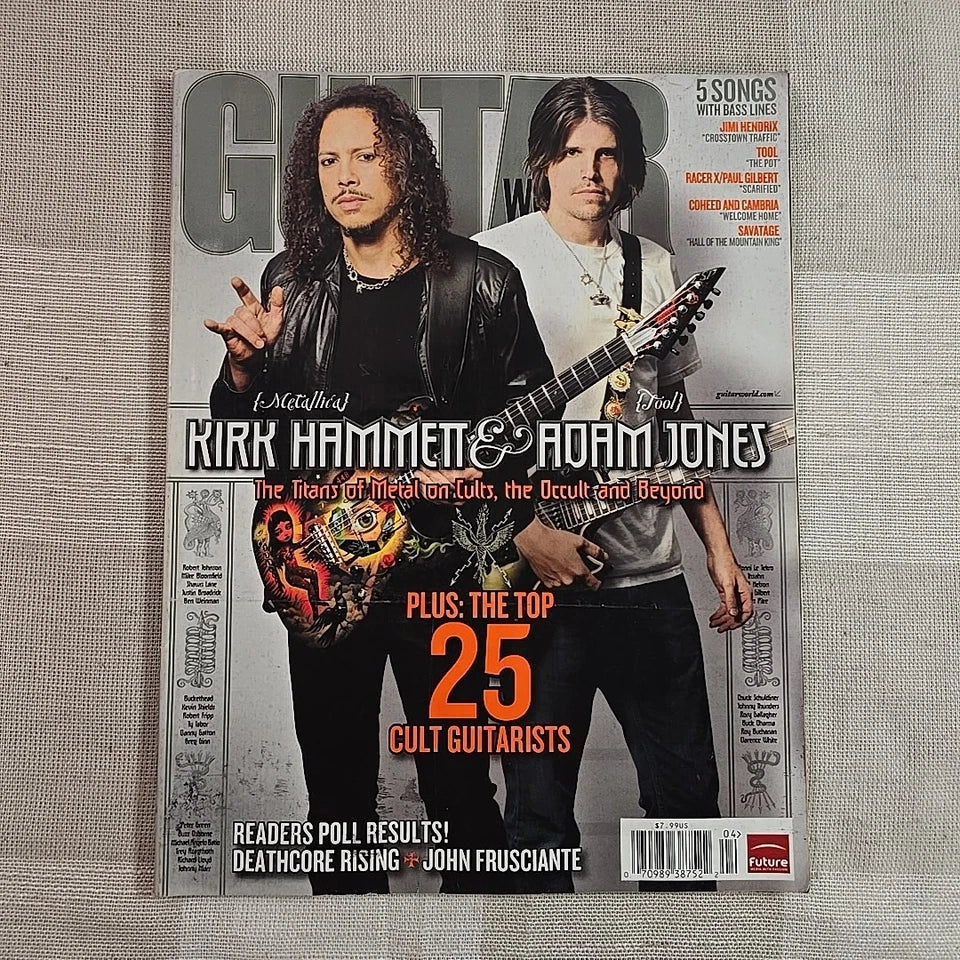 Guitar World Magazine Vol. 30/No. 4 April 2009 Cover: Metallica's Hammett & Jones
